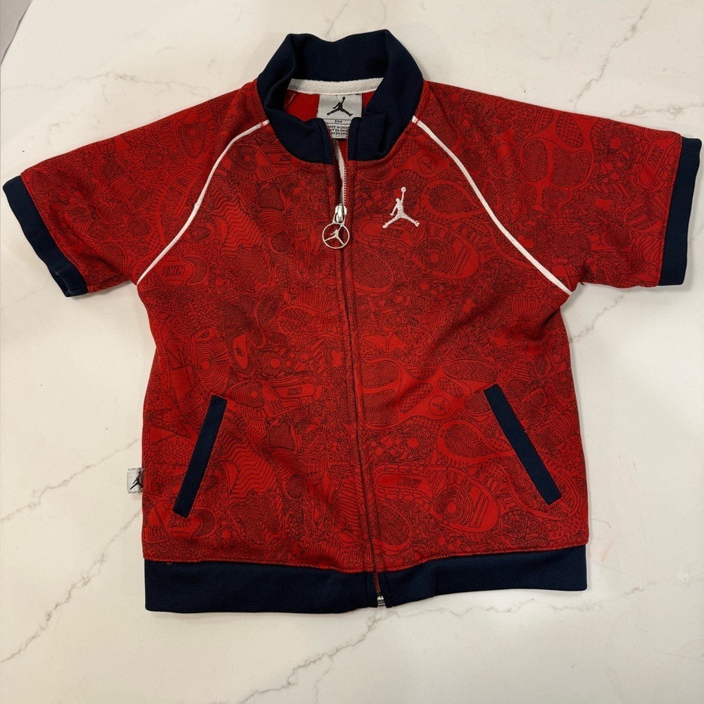 Nike Air Jordan Red and Navy Jacket w/zipper 24 month